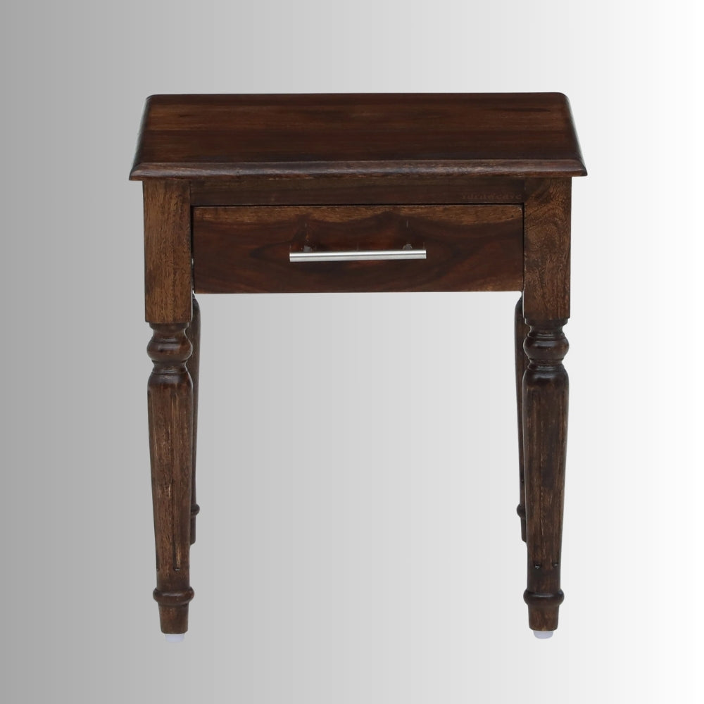 Akiss Solid Wood Side Table (Walnut)