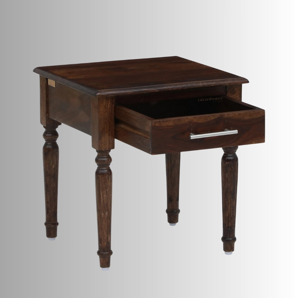 Akiss Solid Wood Side Table (Walnut)