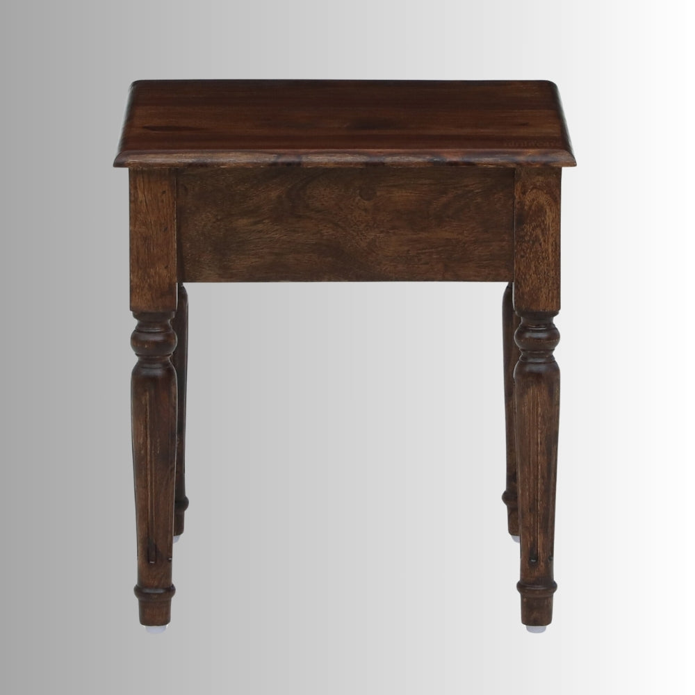 Akiss Solid Wood Side Table (Walnut)