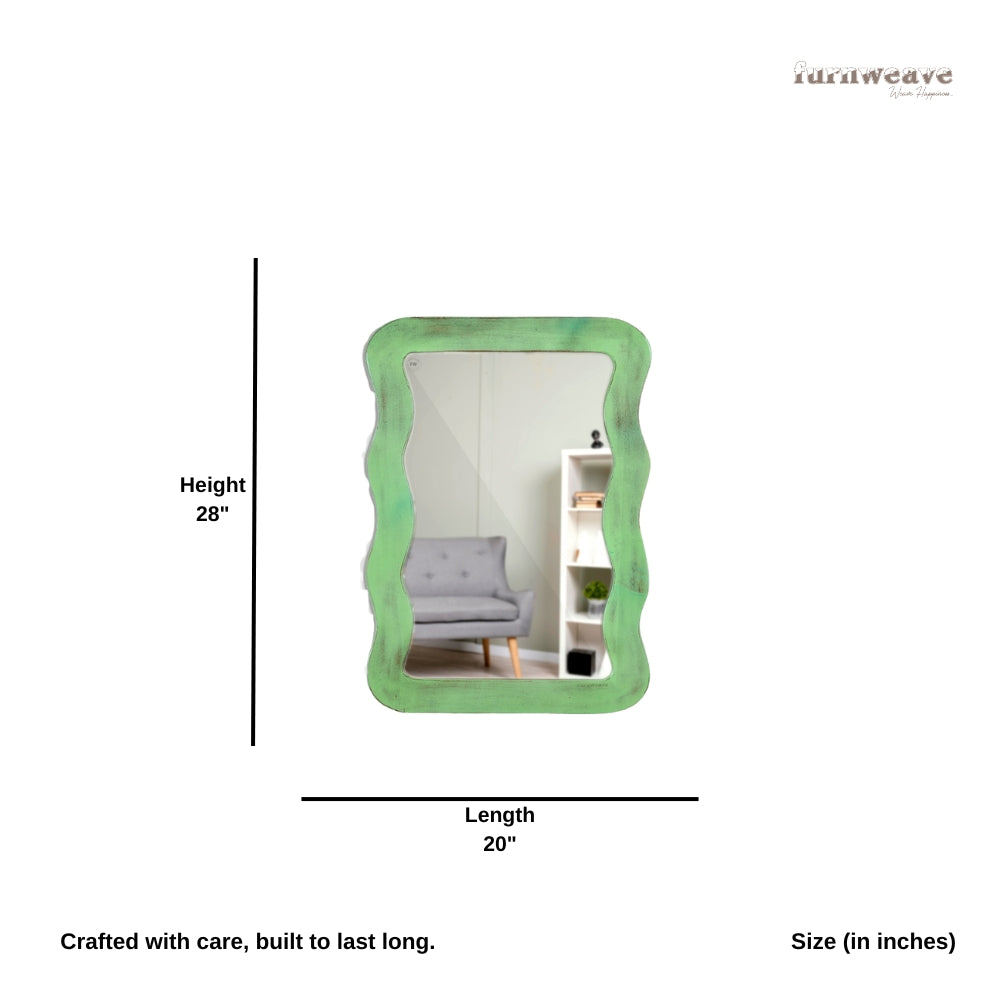 Jevar Wooden Premium Solid Wood Mirror Frame (Ela Distress)