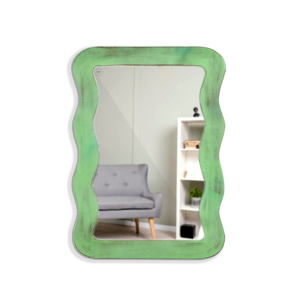 Jevar Wooden Premium Solid Wood Mirror Frame (Ela Distress)