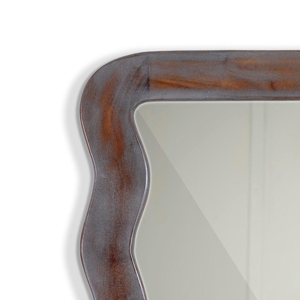 Jevar Wooden Premium Solid Wood Mirror Frame (Grey Distress)