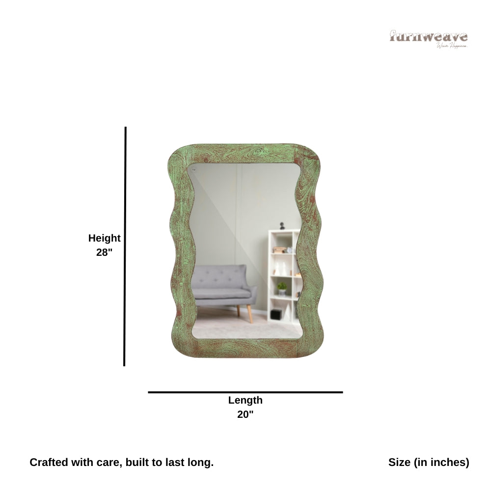 Jevar Wooden Premium Solid Wood Mirror Frame (Ela Texture)