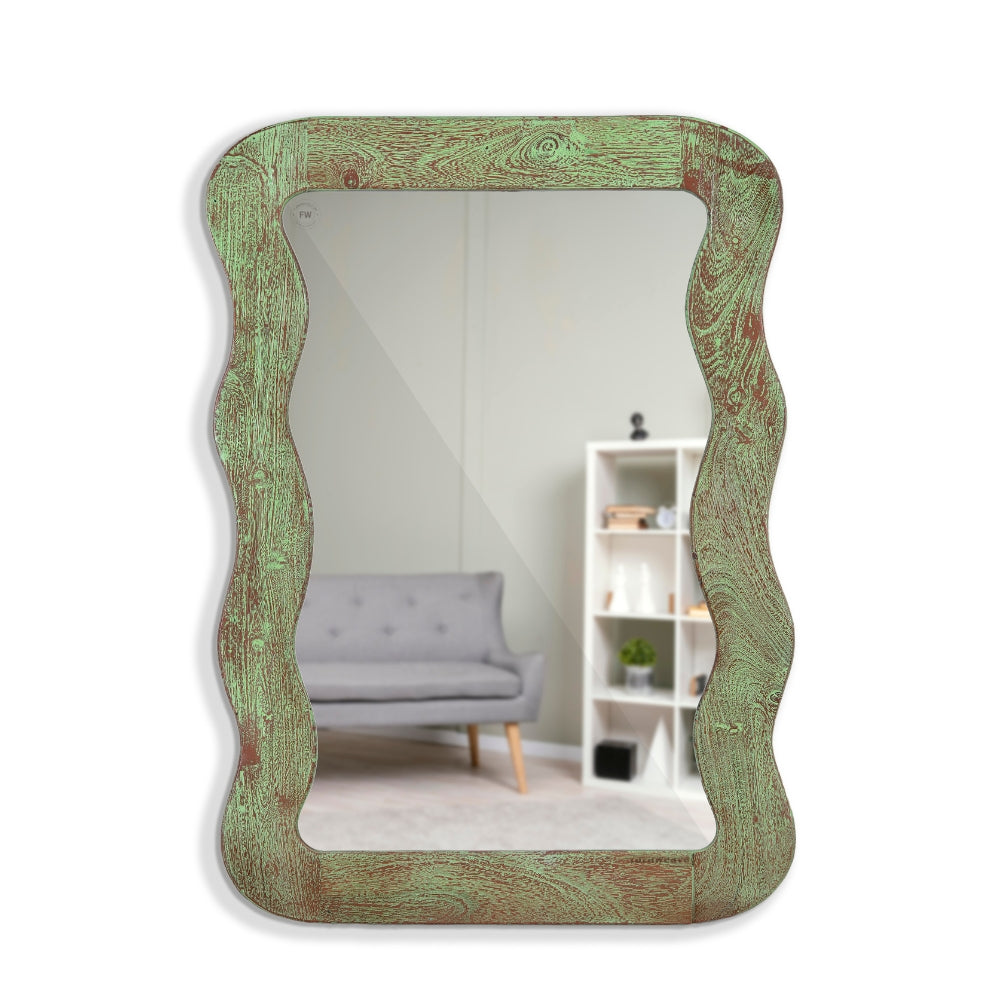 Jevar Wooden Premium Solid Wood Mirror Frame (Ela Texture)