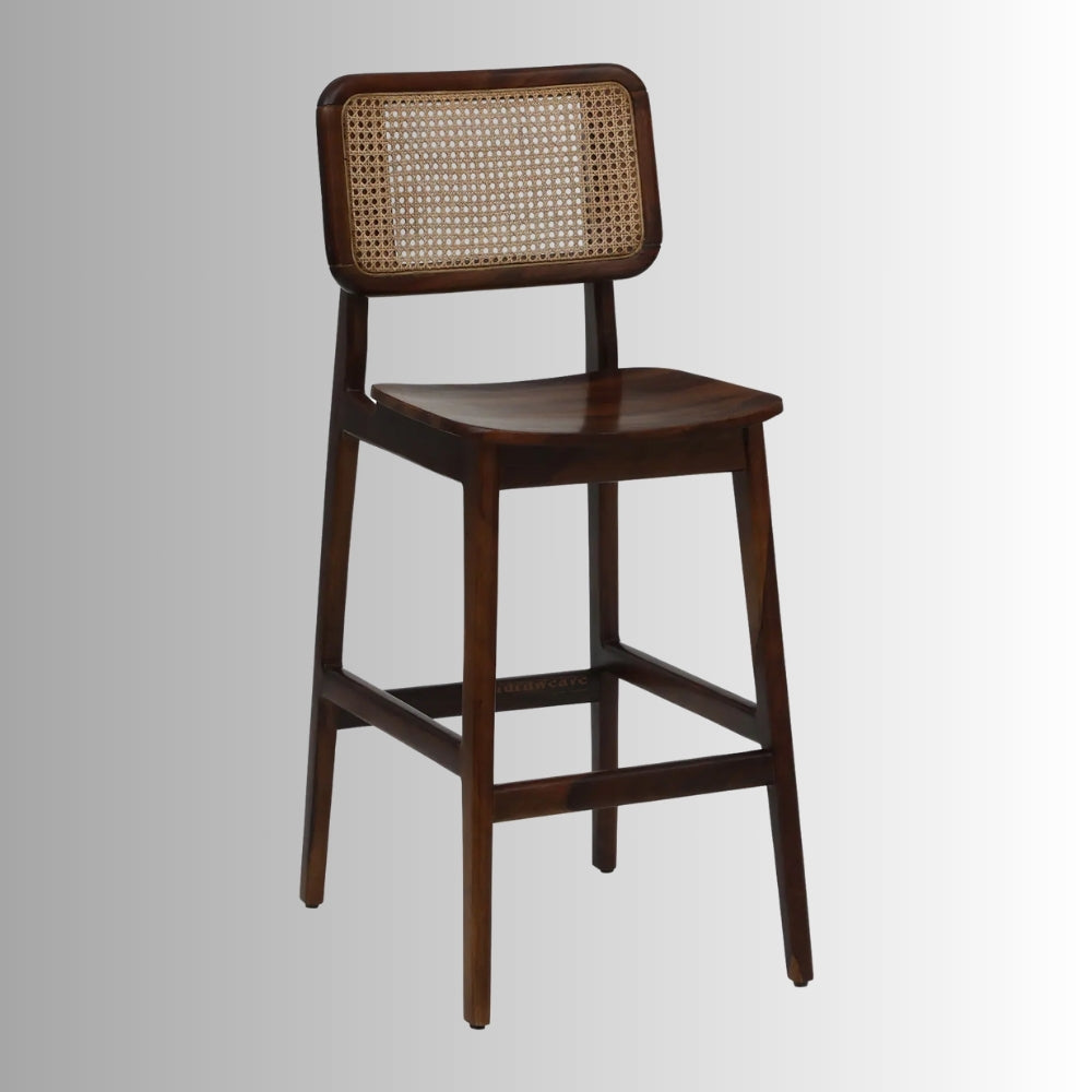Jhom Wooden Rattan High Chair (Teak)