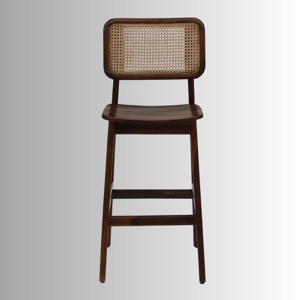 Jhom Wooden Rattan High Chair (Teak)