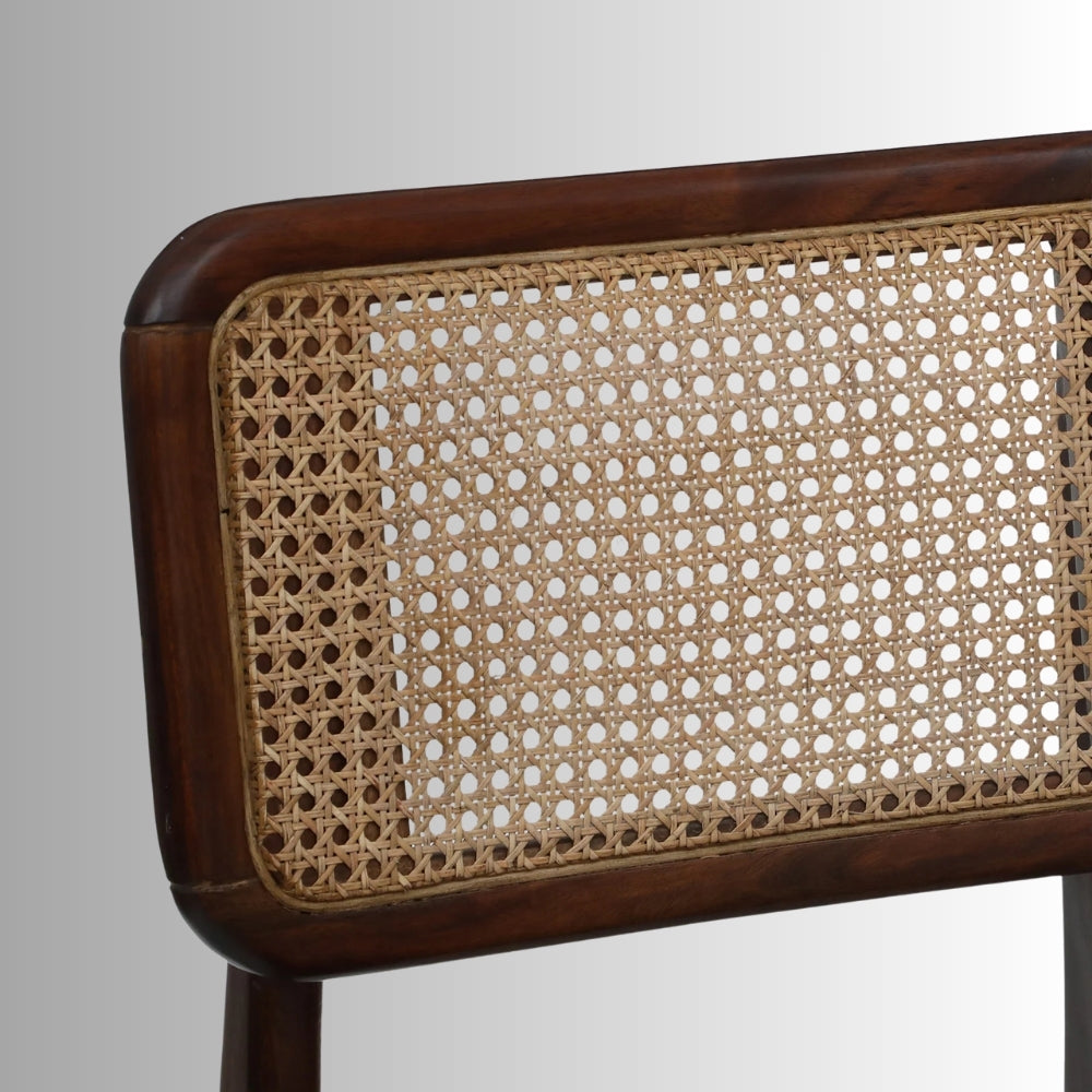 Jhom Wooden Rattan High Chair (Teak)
