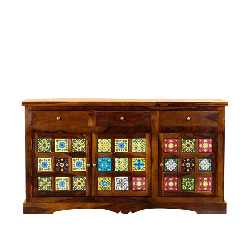 Siras Wooden Sideboard Cabinet (Teak)
