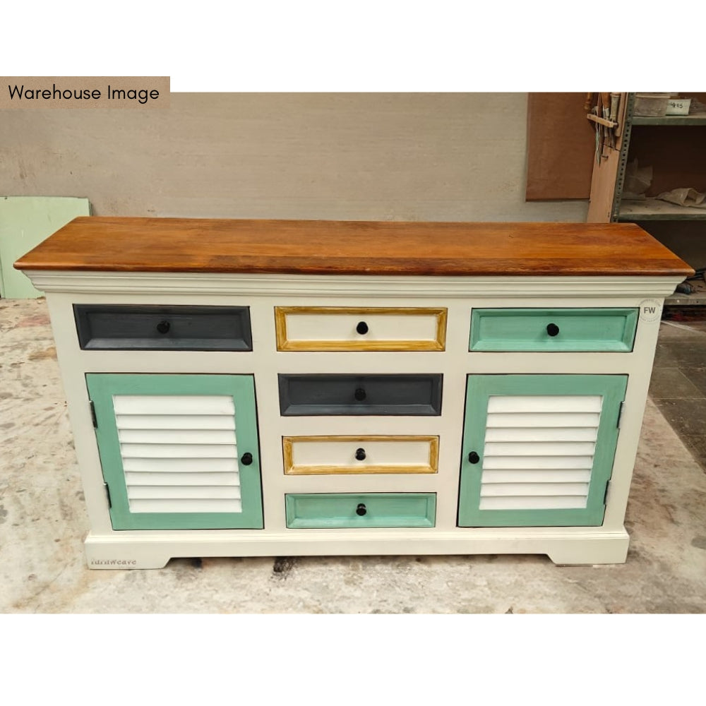 Akea Wooden Sideboard for Storage (Cream Finish)