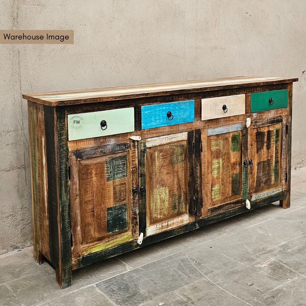 Geva Wooden Antique Finish Sideboard (Reclaimed)