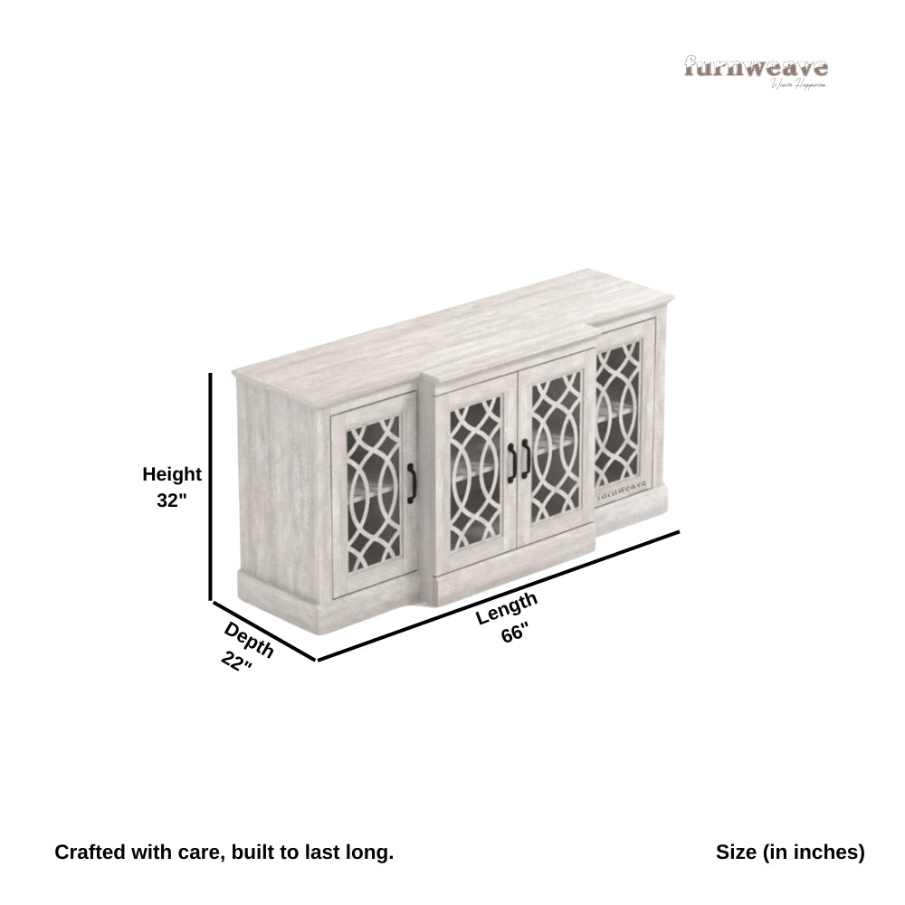 Sifa Wooden Designer Modern Sideboard (Light Grey)