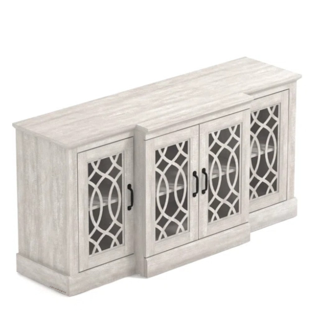 Sifa Wooden Designer Modern Sideboard (Light Grey)