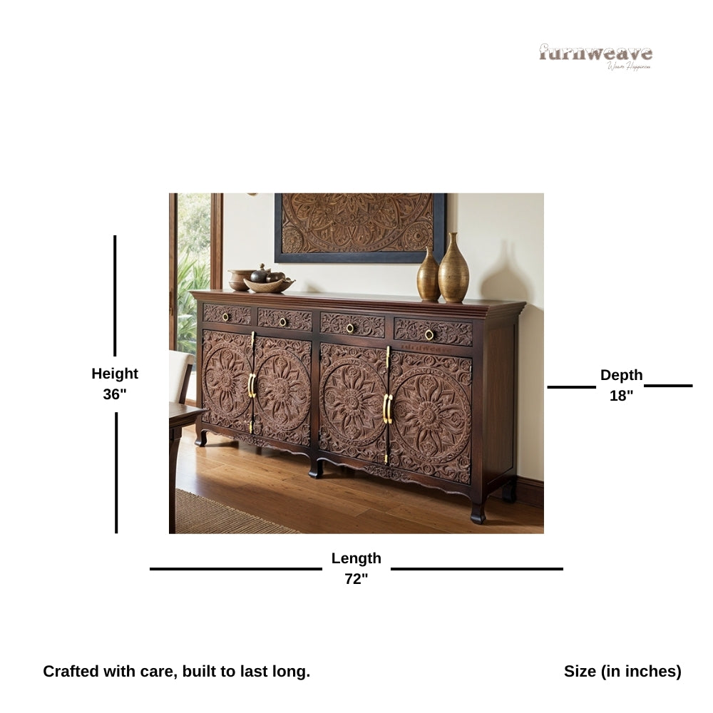 Karia Wooden Sideboard (Walnut)