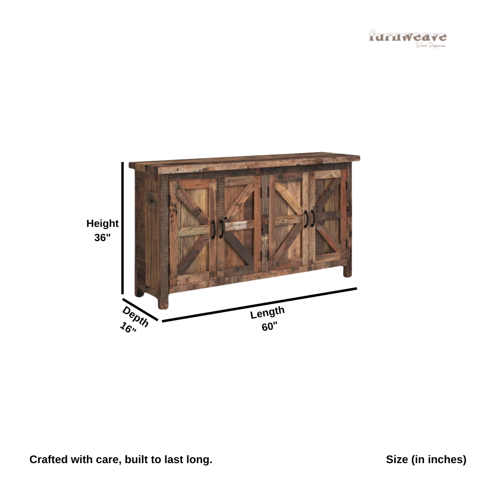 Sonat Wooden Reclaimed Finish Farmhouse Rustic Sideboard (Model 1)