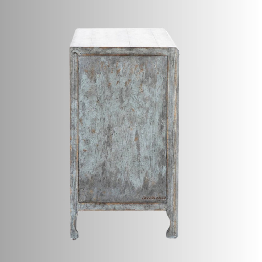 Kina Wooden Rustic Chest of Drawer (Antique Grey)