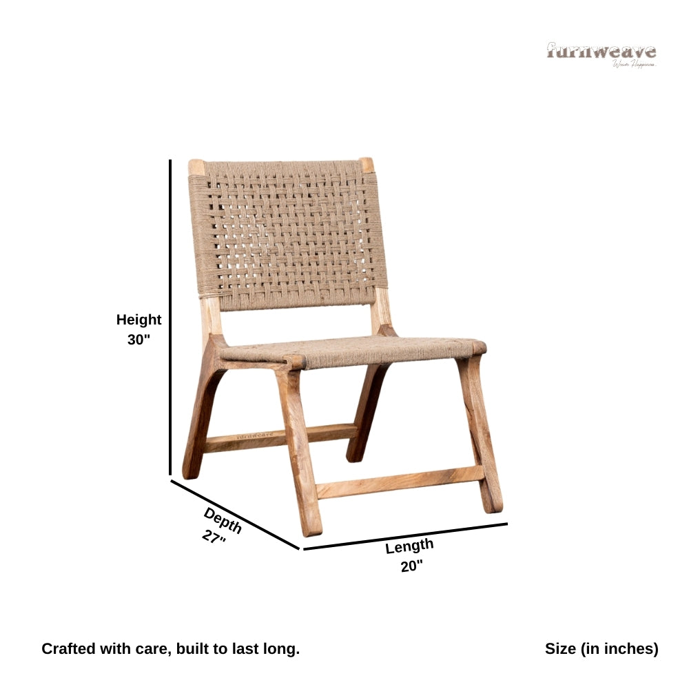 Tahri Wooden Jute Natural Chair (Natural)