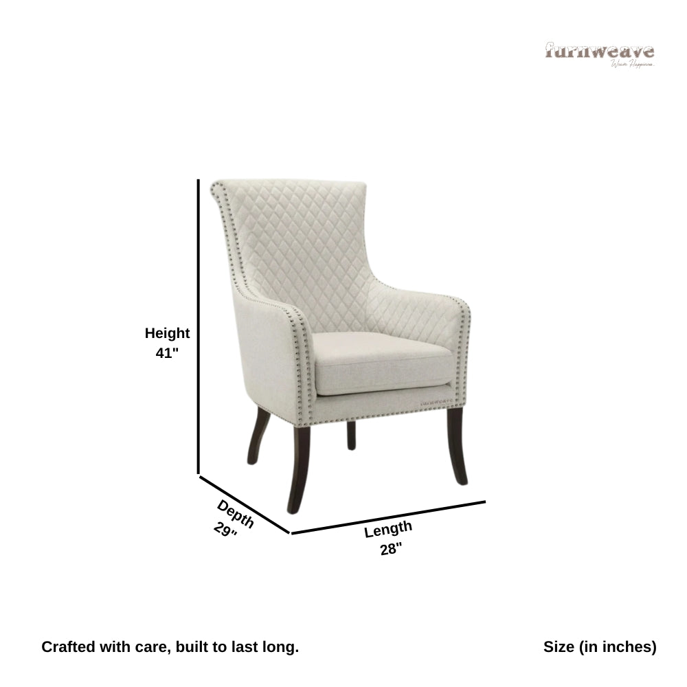 Omea Wooden Accent Chair (Walnut)