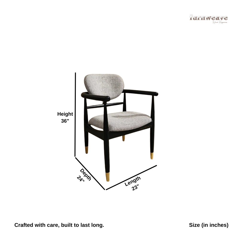 Sevae Wooden Arm Chair (Black)