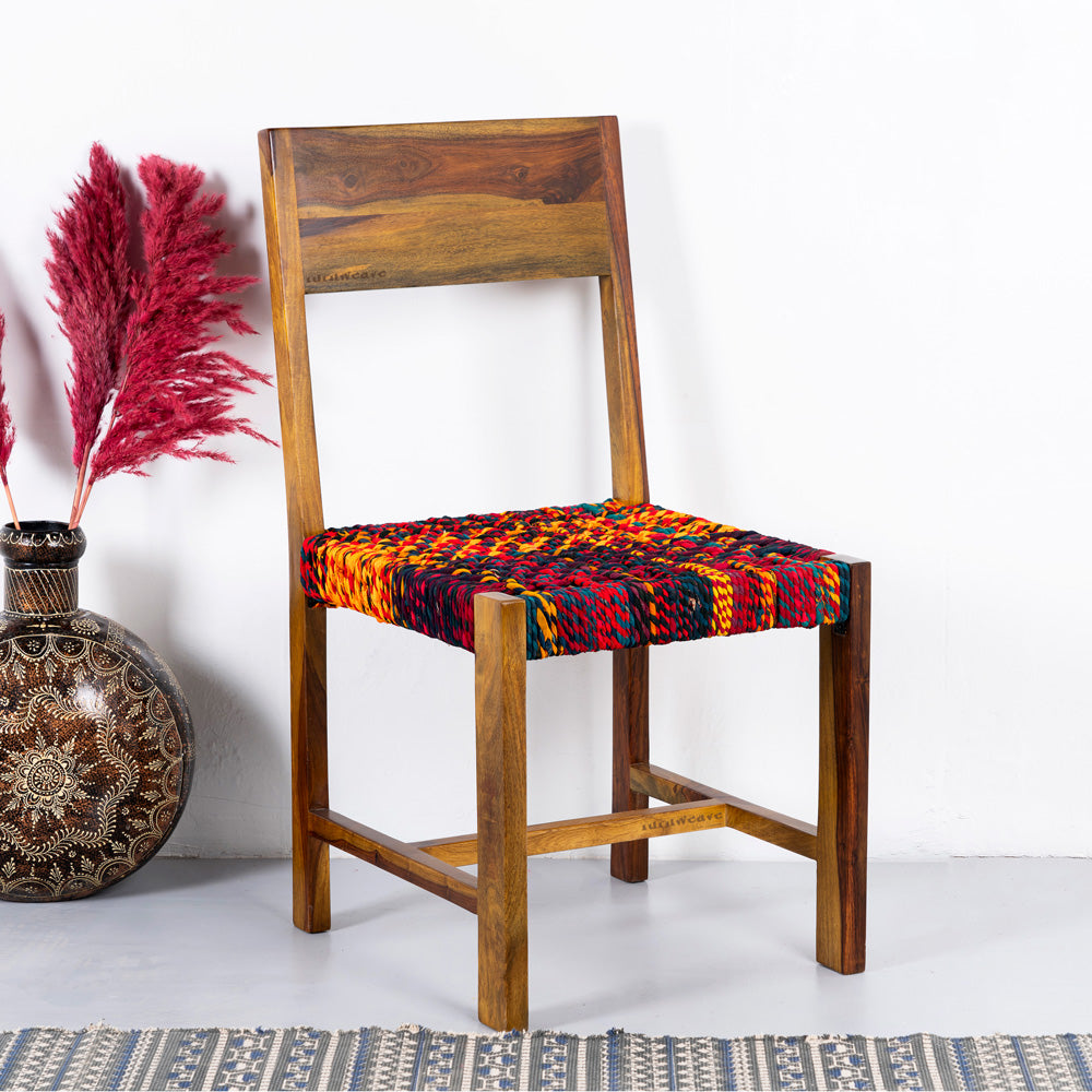 Para Wooden Dining Chair Set of Two (Honey)