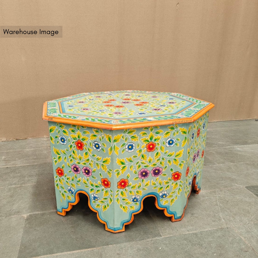 Bhava Wooden Handpainted Traditional Coffee Table