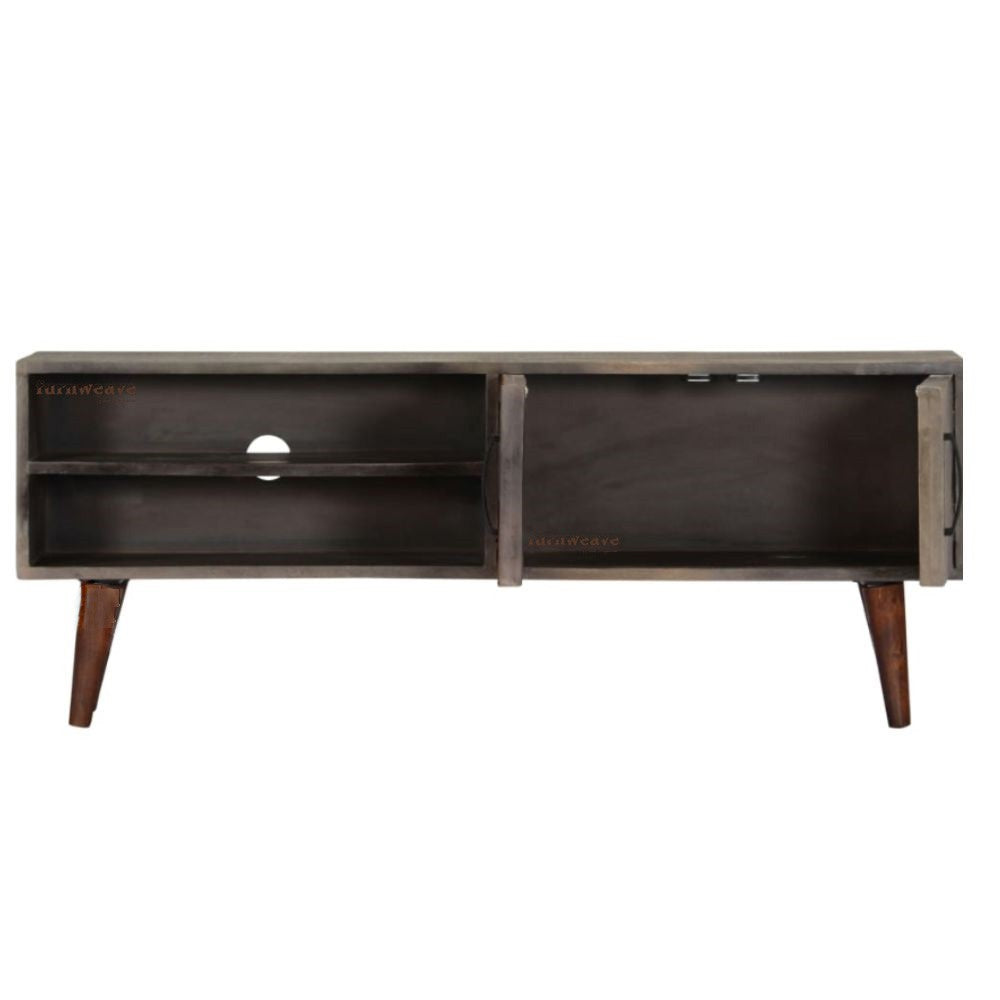Riva Wooden Antique Tv Unit Entertainment Cabinet (Grey)
