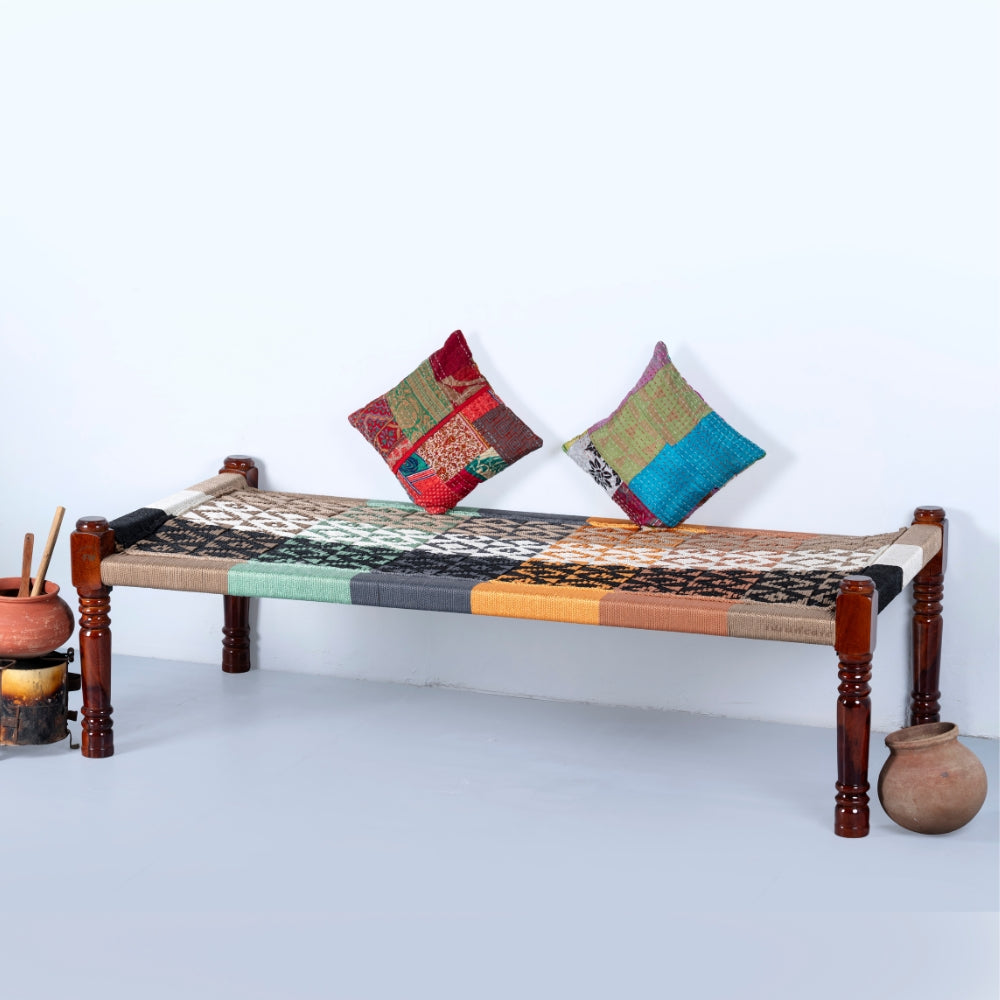 Rajasthani Wooden Khatiya Khaat for Outdoor (Resham 6)