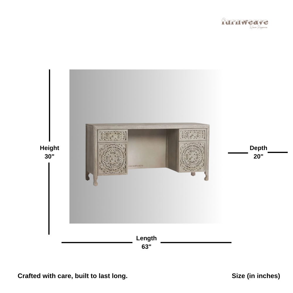 Ofina Wooden Work Table (Grey)