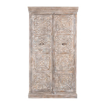 Kruke Wooden Storage Almirah (Grey Distress)