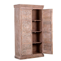 Kruke Wooden Storage Almirah (Sand Brown Distress)