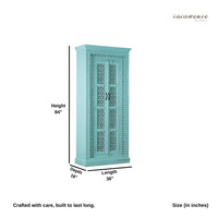 Wadar Solid Wood Wardrobe (Green Distress)