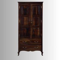 Turni Solid Wood Wardrobe (Teak Brown) | Wooden Wardrobes | Solid Wood Wardrobe | Sheesham Wood Wardrobe | Solid Wood Furniture Online | Wooden Storage Furniture Online | Furnweave 