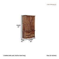 Jigso Wooden Two Door Wardrobe (Natural)