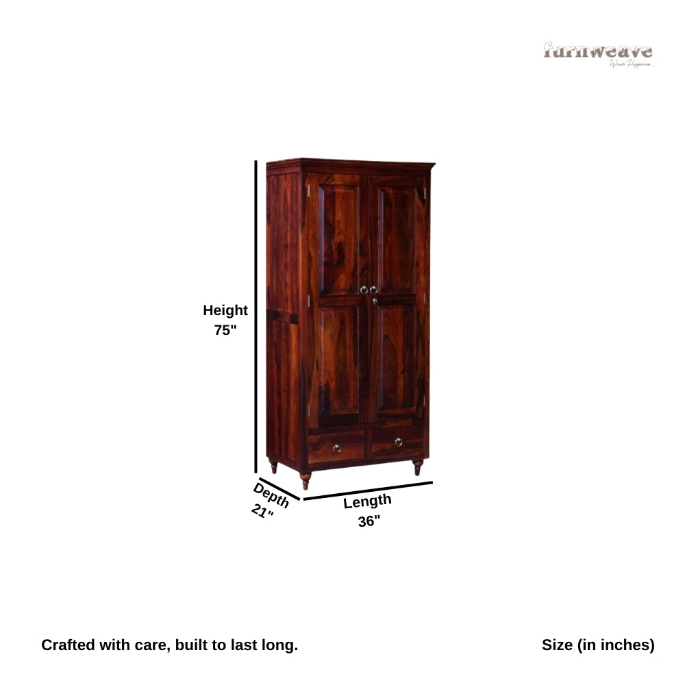 Nami Woooden Storage Wardrobe (Teak)
