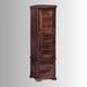 Swai Wooden Single Door Wardrobe (Teak Brown)