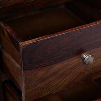 Swai Wooden Single Door Wardrobe (Teak Brown)