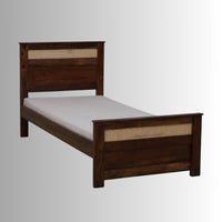 Manthan Solid Wood Single Bed (Walnut)