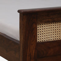 Manthan Solid Wood Single Bed (Walnut)