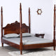 Coral Wooden Carved Poster Bed Online in India | Furnweave