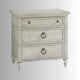 Leva Wooden Round Vintage Side Bedside (Off White)