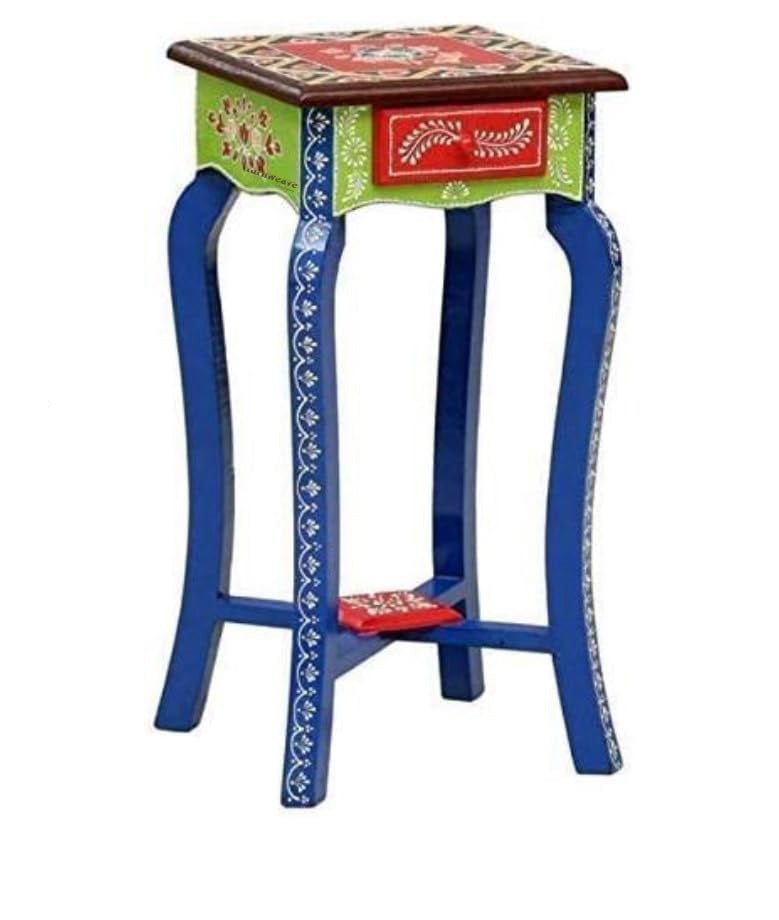 Jag Wooden Handpainted Side Table