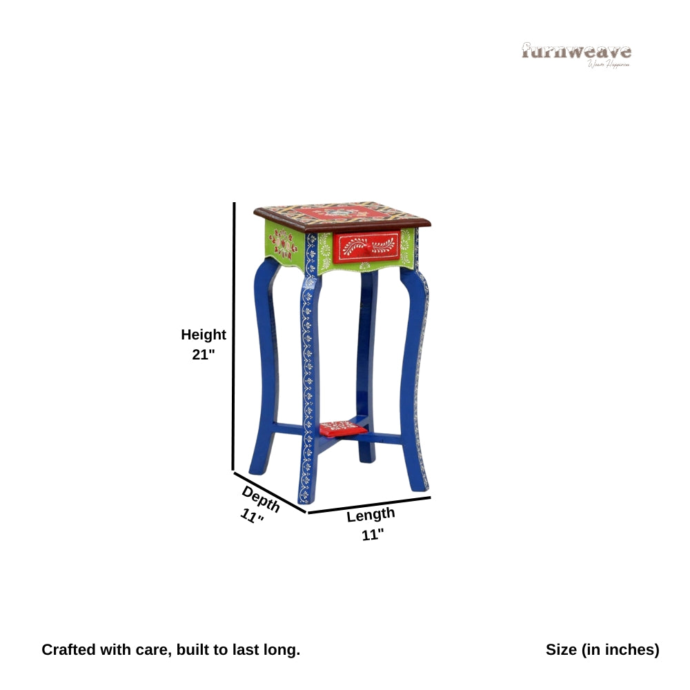 Jag Wooden Handpainted Side Table