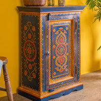 Satye Wooden Handpainted End Side Table | best wooden bedside table for storage | Furnweave