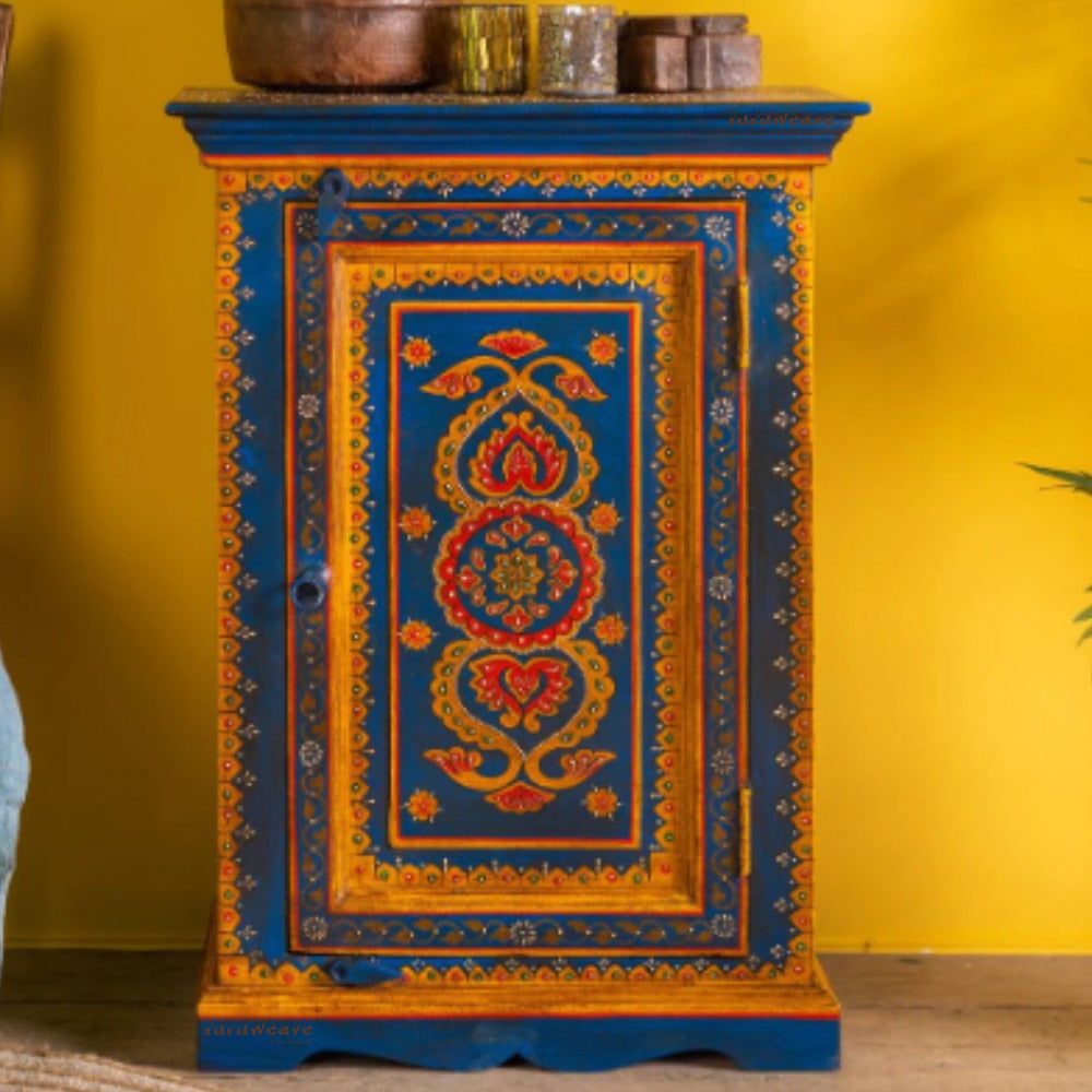 Satye Wooden Handpainted End Side Table
