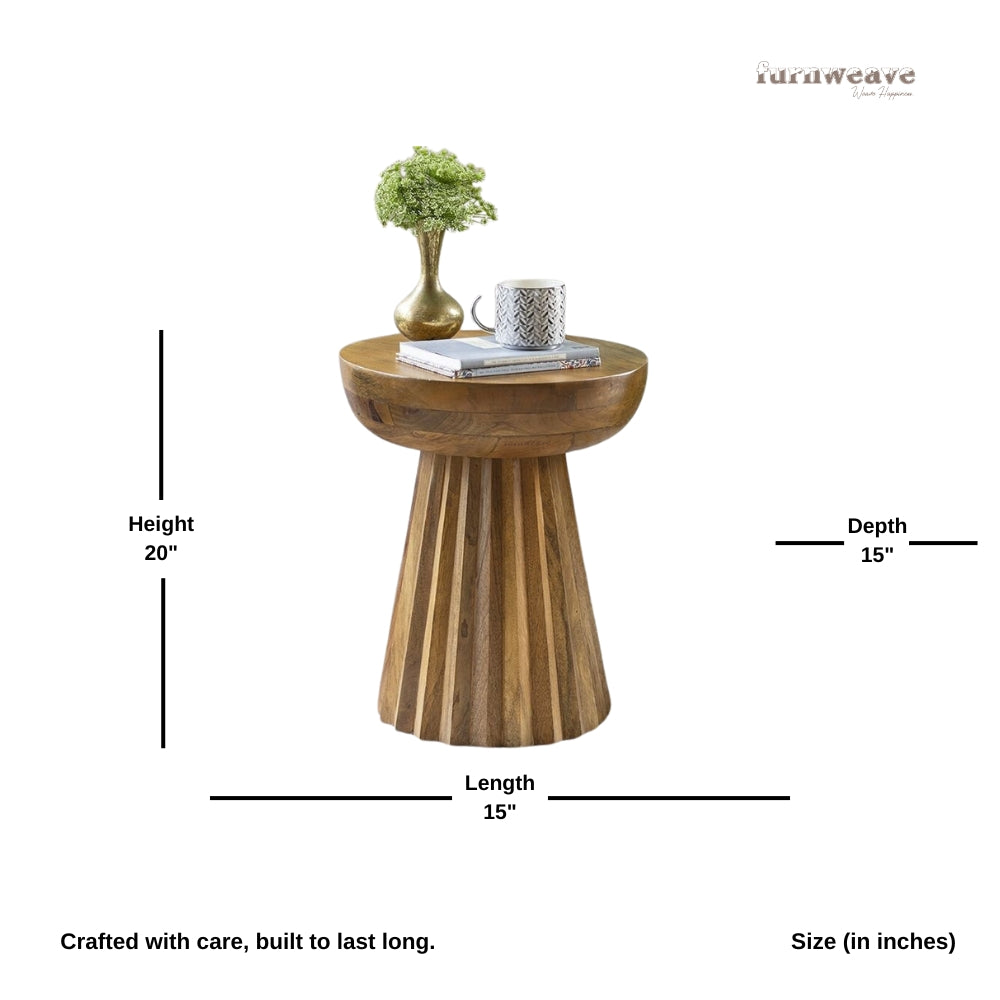 Inke Wooden Side Table (Natural)