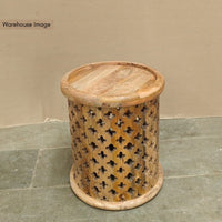 Jali Round Side Table (Natural)