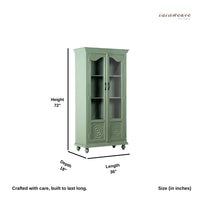 Remea Wooden Carved  Display Rack (Green Ela)
