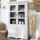 Wonse Wooden Antique Distress Cupboard (White Distress) | Wooden Wardrobe | Wooden Almirah | Cupboard for Bedroom | Solid Wood Storage Furniture | Solid Wood Furniture Online |  Furnweave