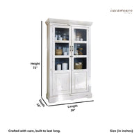Wonse Wooden Antique Distress Cupboard (White Distress)