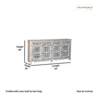 Atena Sideboard with Mirror Frame (White Distress)