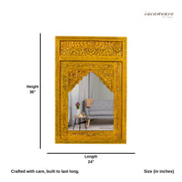 Biso Wooden Mirror Frame (Yellow Distress)